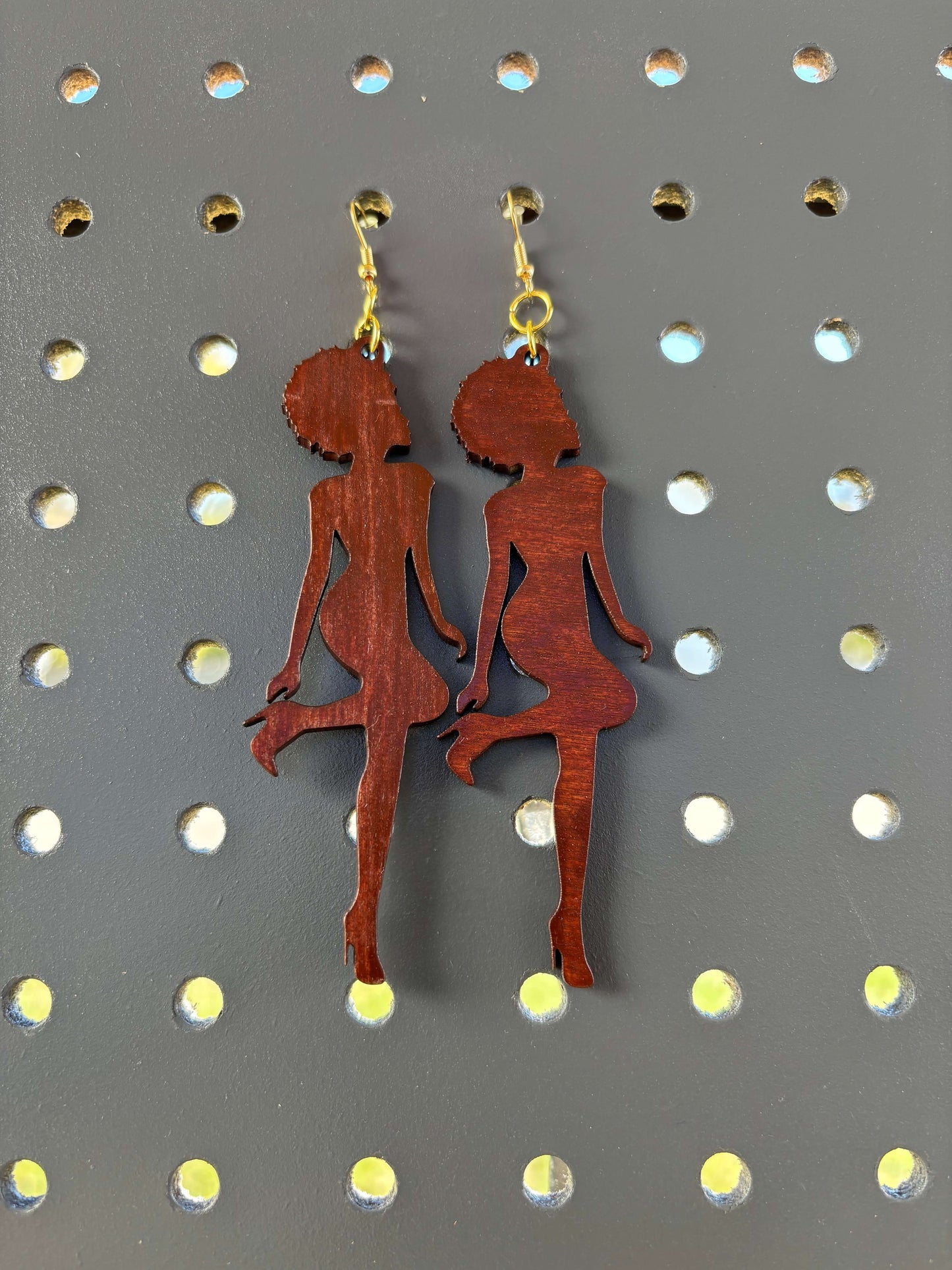 Dancing Lady Earrings Lightweight Acrylic Hypoallergenic Earrings