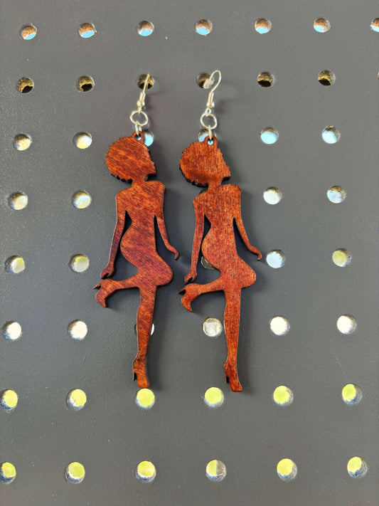 Dancing Lady Earrings Lightweight Acrylic Hypoallergenic Earrings