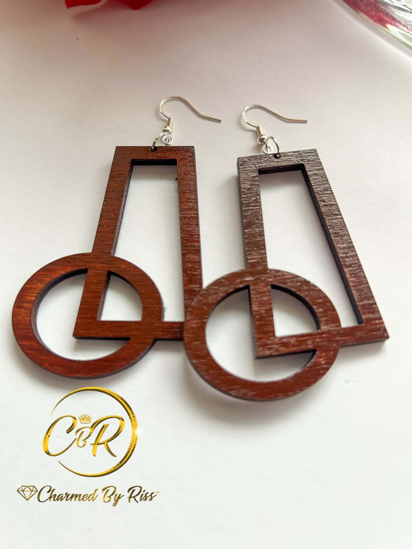 Odd Things Earrings Lightweight Wood Stained Hypoallergenic Earrings