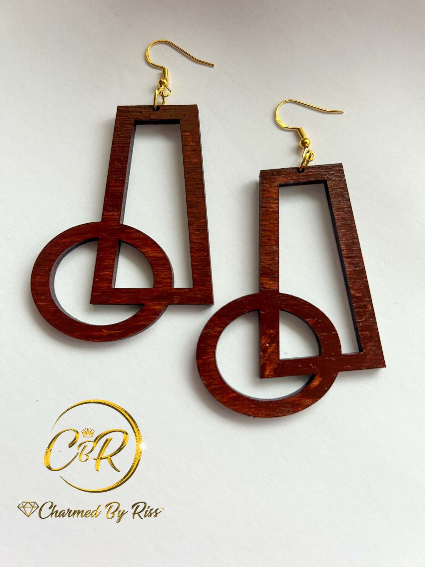 Odd Things Earrings Lightweight Wood Stained Hypoallergenic Earrings